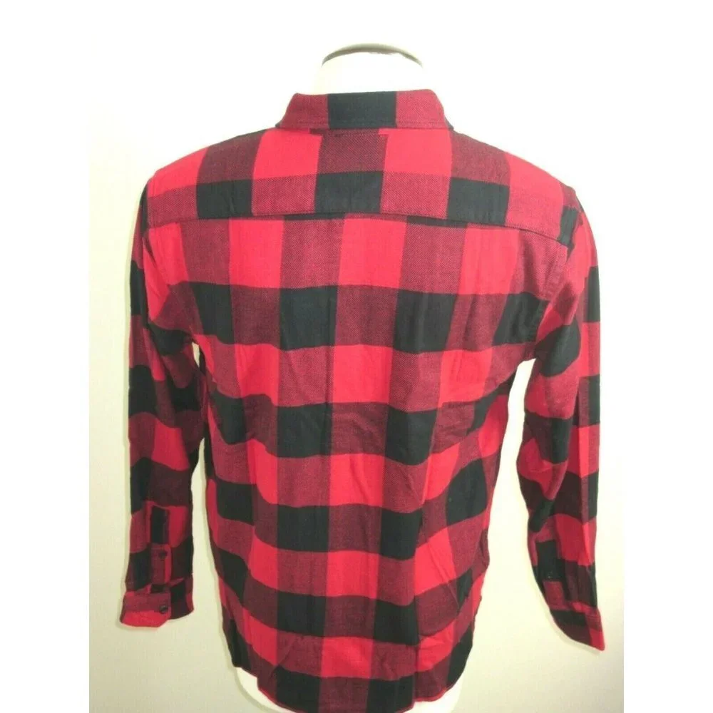 Levi's Men's Checked Jackson button up Work Shirt Red Black Classic Plaid NWT